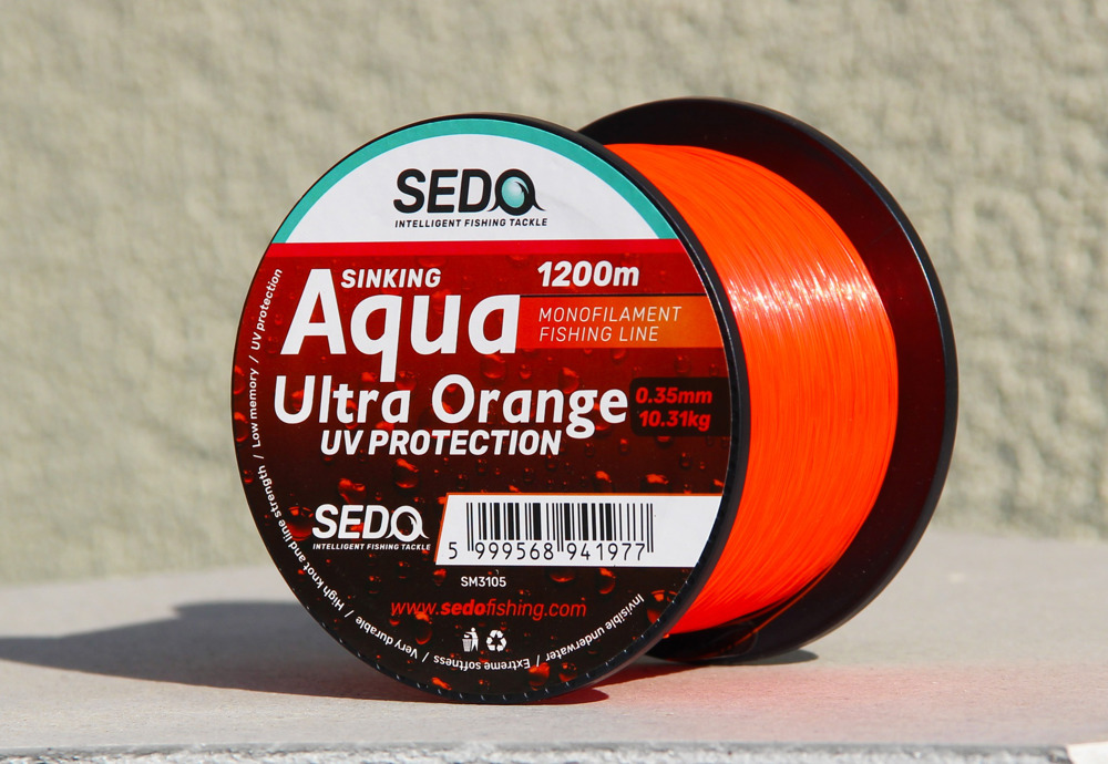 Fir Monofilament SEDO Aqua Ultra Orange 1200m 0.25mm 6.45kg
