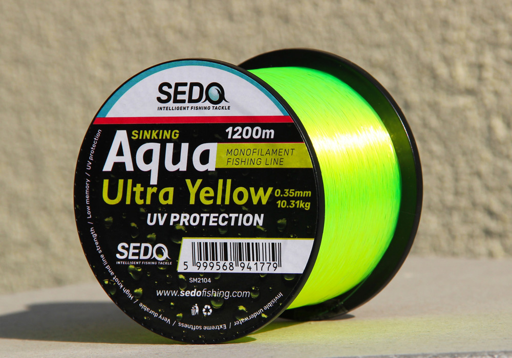 Fir Monofilament SEDO Aqua Ultra Yellow 1200m 0.25mm 6.45kg