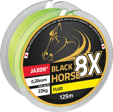 FIR TEXTIL BLACK HORSE PE 8X FLUO 125m 0.20mm 22kg