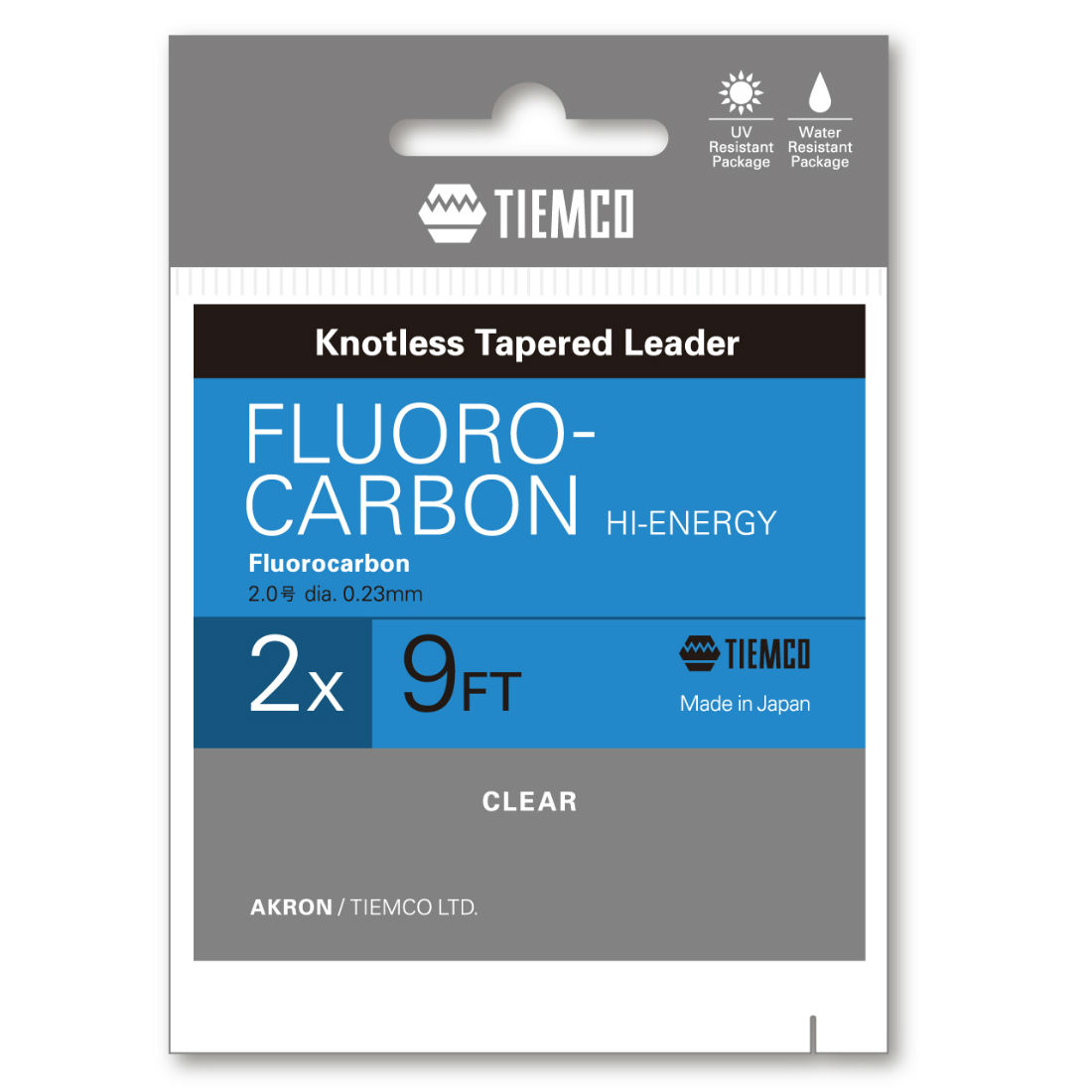 INAINTAS FLY TIEMCO FLUOROCARBON HI-ENERGY LEADER 9ft 5X