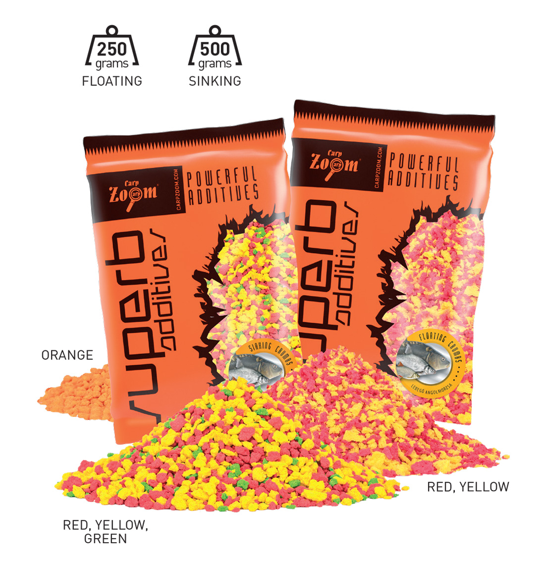 ADITIV SUPERB BRITISH BREAD CRUMBS FLOATING 250gr Red-Yellow