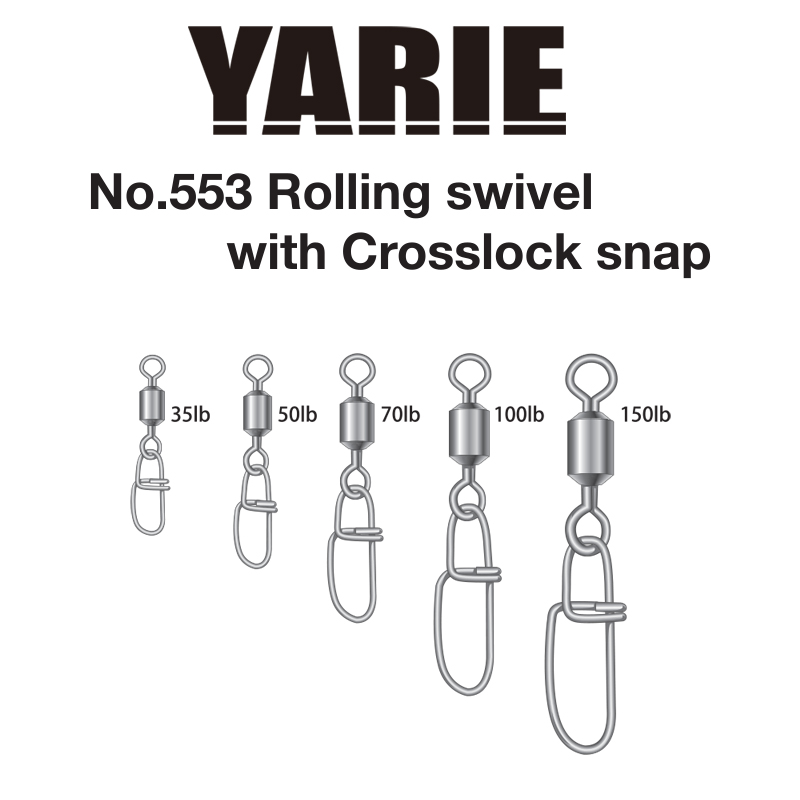 AGRAFA CU VARTEJ YARIE 553 CROSSLOCK SNAP 100LB