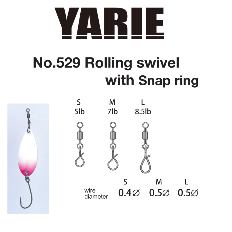 AGRAFA RAPIDA CU VARTEJ YARIE 529 SNAPRING 8.5lb L