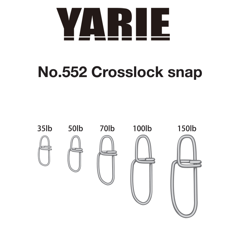 AGRAFA YARIE 552 CROSSLOCK SNAP 70LB