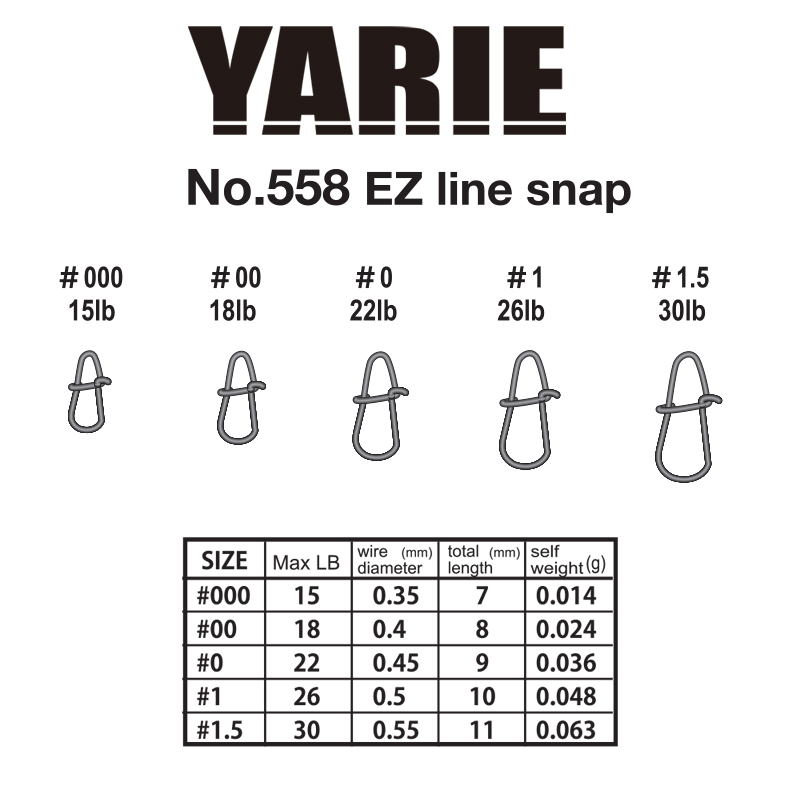 AGRAFA YARIE 558 EZ LINE SNAP 30LB 1.5