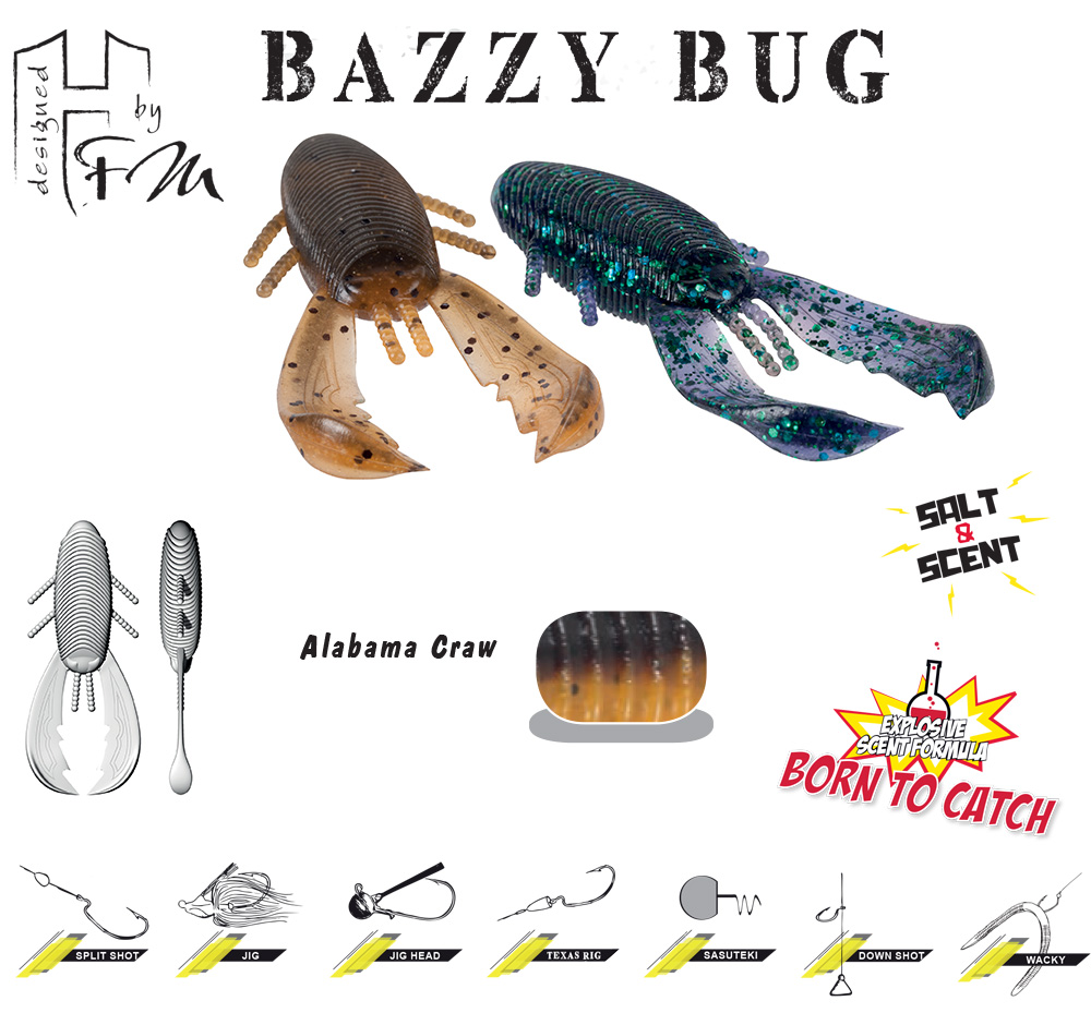 BAZZY BUG 3.2 8cm Alabama Craw