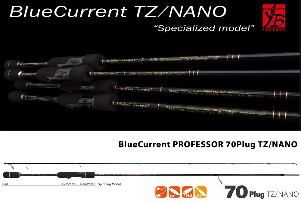 BLUE CURRENT 70PLUG TZ-NANO PROFESSOR 2.14m 7.8gr Fuji Titanum Torzite