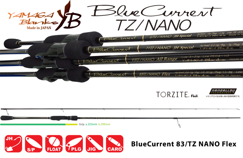 BLUE CURRENT 83TZ NANO FLEX 2.52m 1.5-8gr Fuji Titanum Torzite