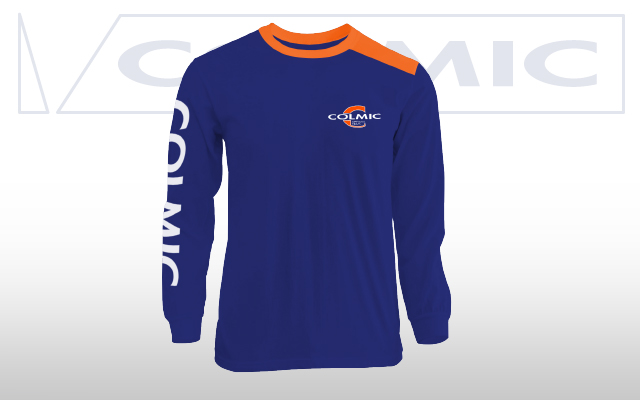 BLUZA CU MANECA LUNGA COLMIC ALBASTRU/ORANGE 2XL