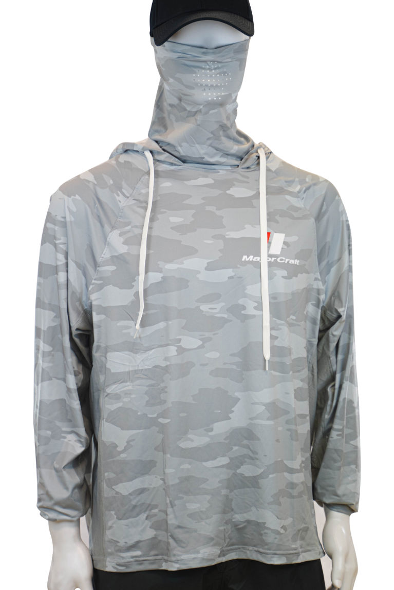 BLUZA MAJOR CRAFT UV SUN PROTECTION HOODIE 4L Light Gray