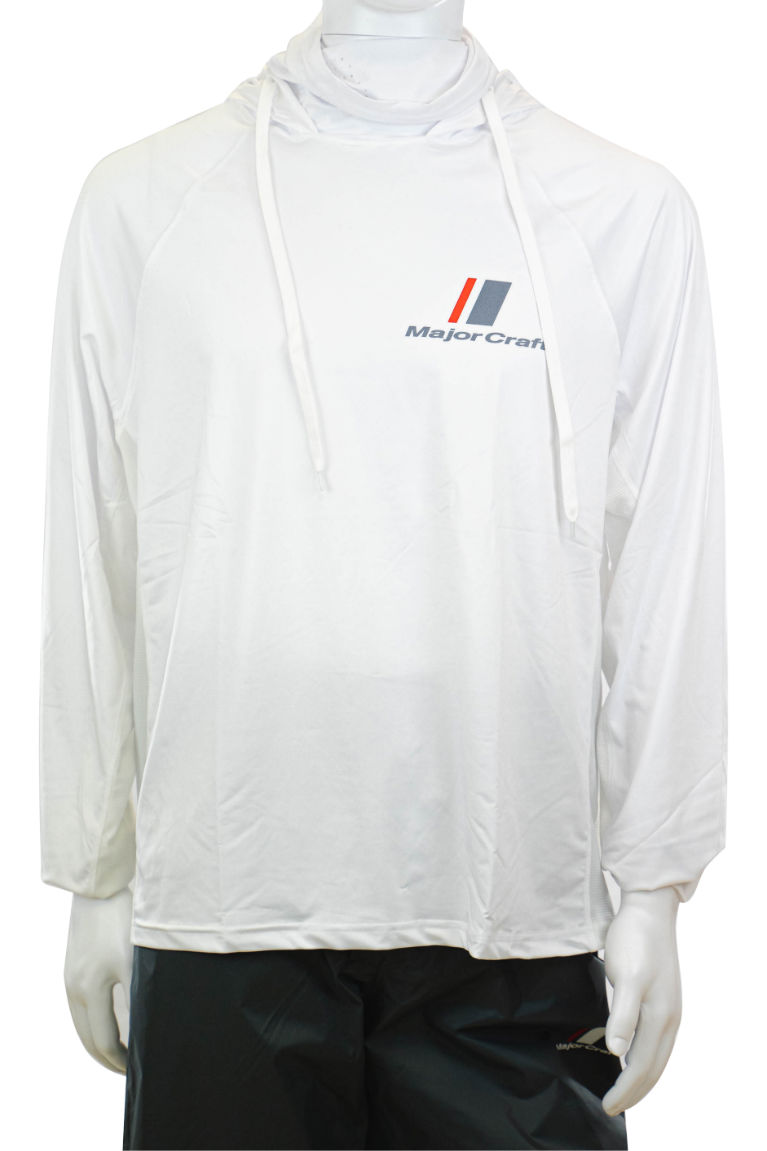 BLUZA MAJOR CRAFT UV SUN PROTECTION HOODIE 4L White
