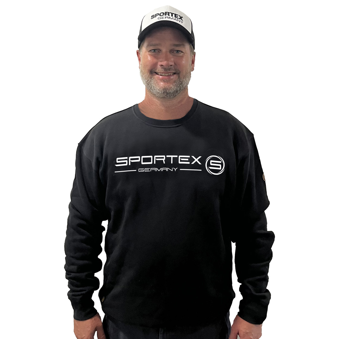 BLUZA SPORTEX CREW NECK BLACK XXL