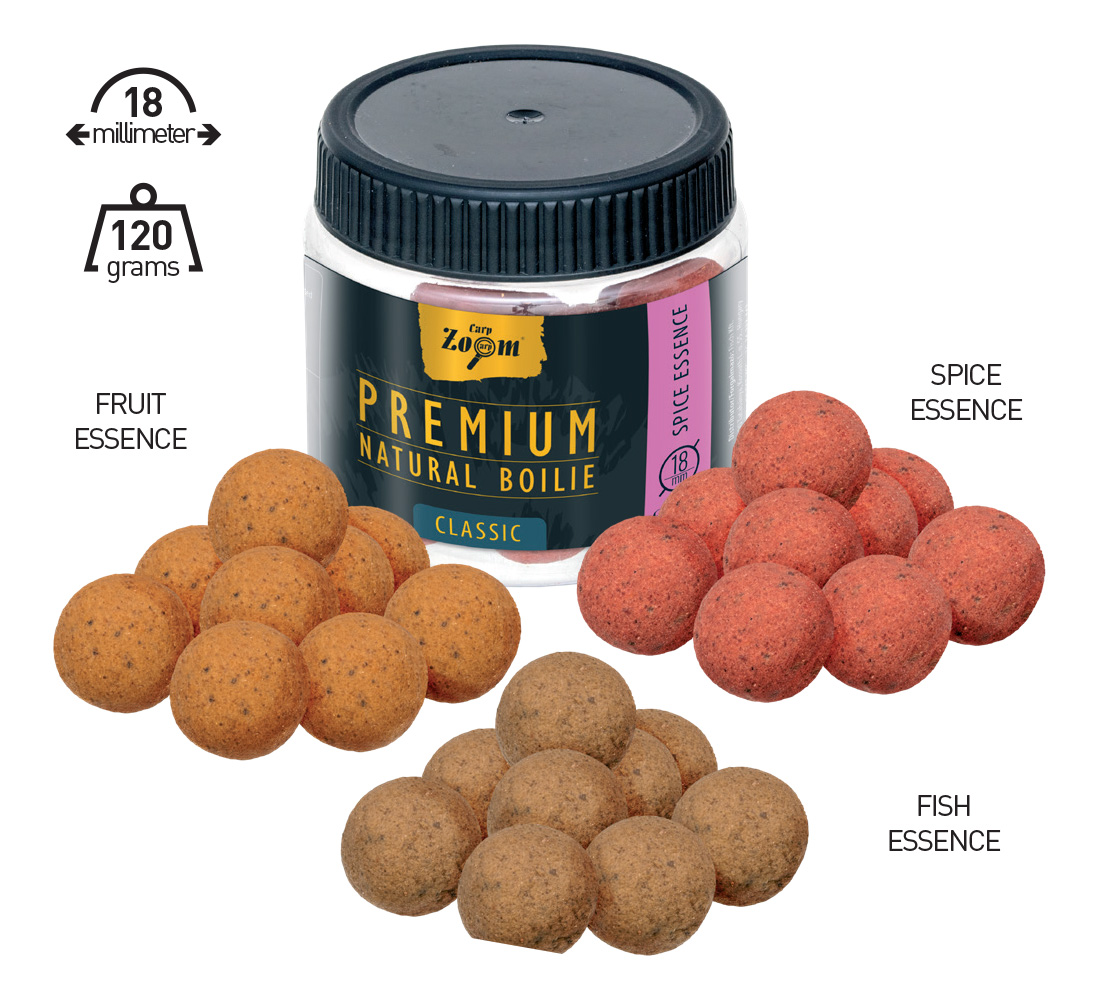 BOILIE PREMIUM NATURAL CLASSIC 18mm 120gr Spice Essence