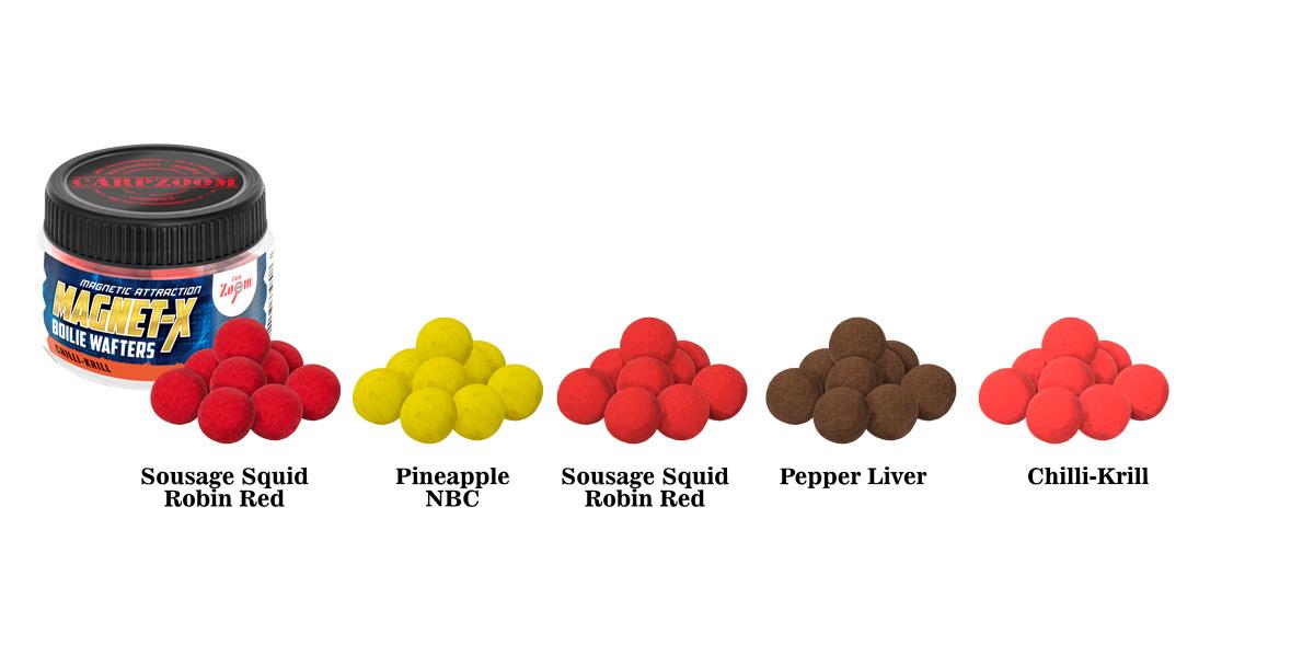 BOILIE WAFTERS MAGNET-X 150mm 50gr Sausage-Squid-Robin Red