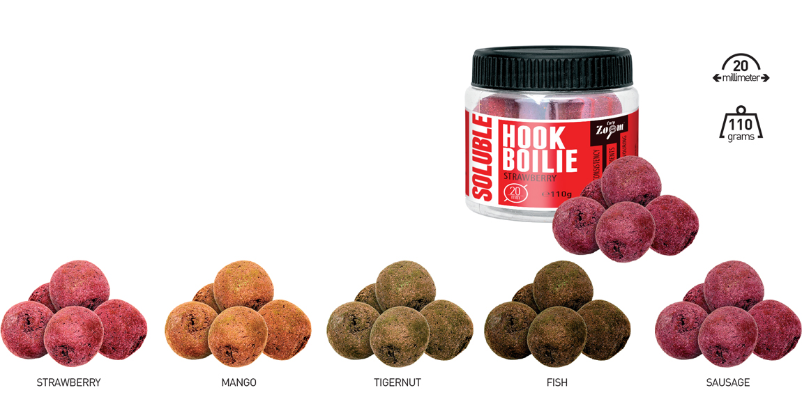 BOILIES CARP ZOOM SOLUBILE HOOK BOILIE 20mm 110gr Tigernut