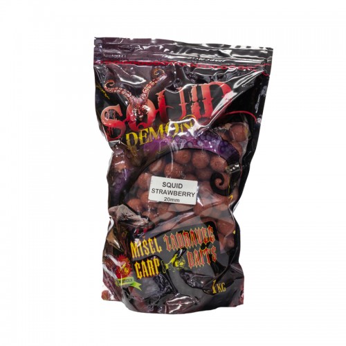Boilies Misel Zadravec Demon Squid Strawberry Tare 16mm 1kg