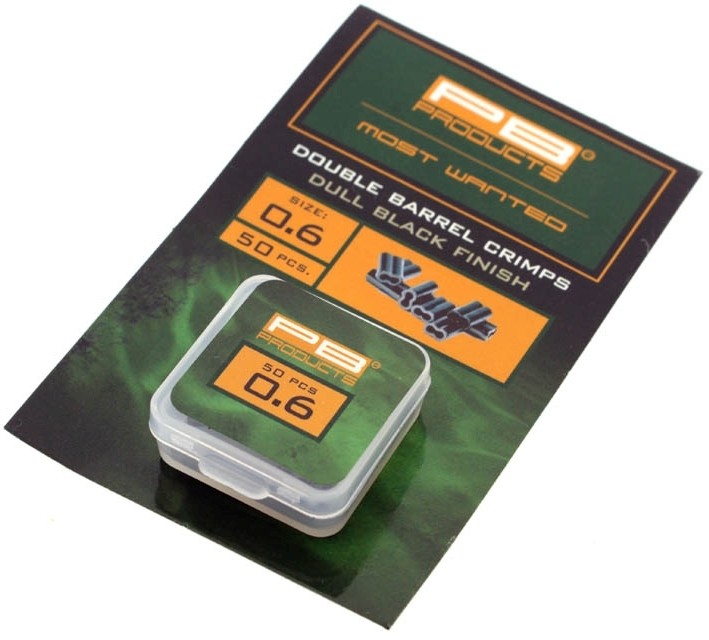 Bride pentru Monturi PB Products Double Barrel Crimps 0.60mm, 50buc/cutie