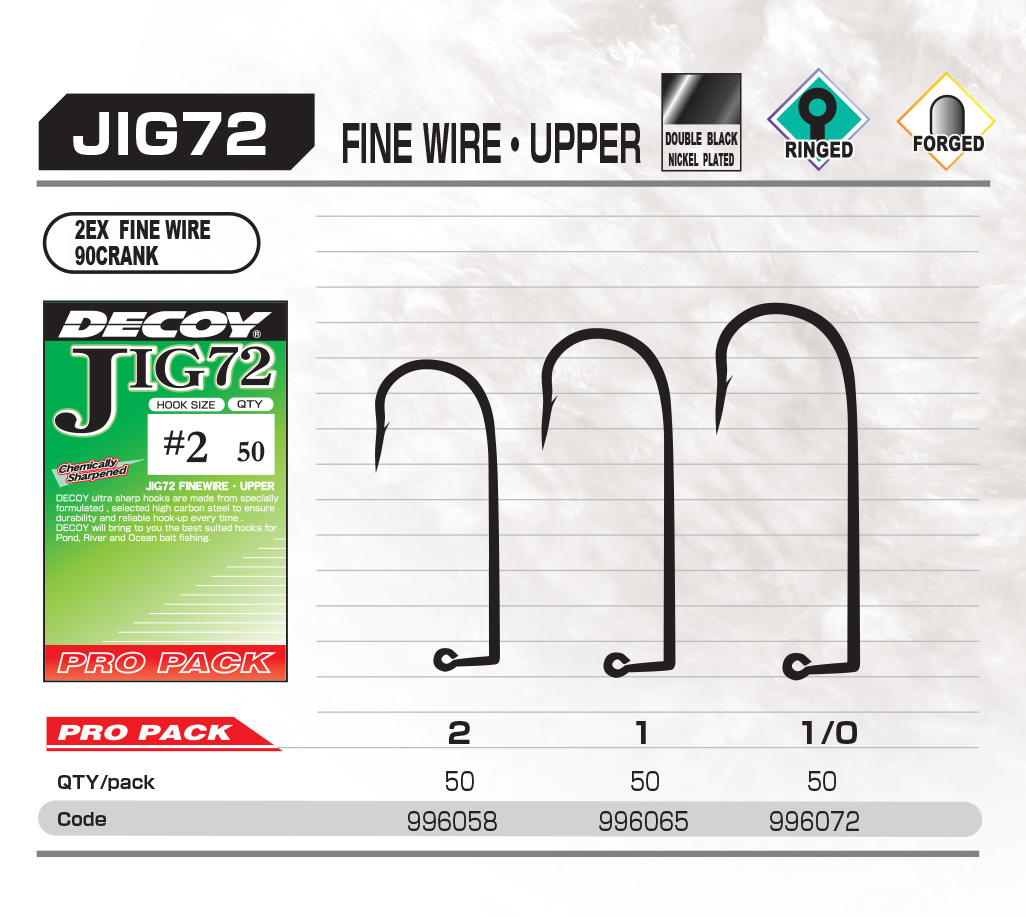 CARLIGE JIG DECOY PRO PACK JIG72 UPPER FINE WIRE NR.2