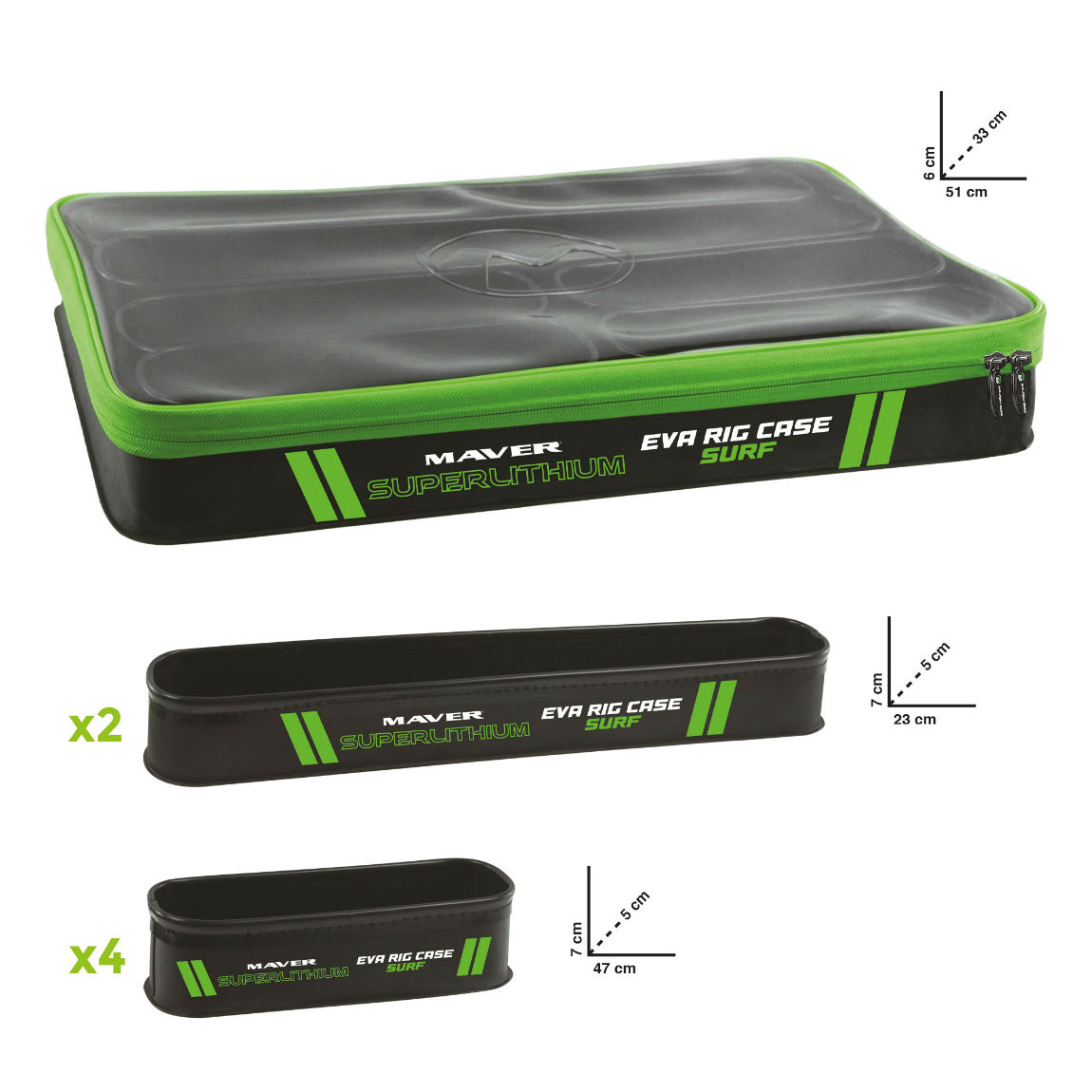 COMBO MAVER SUPERLITHIUM EVA SURF RIG CASE 6 BOXES 51*33*6cm