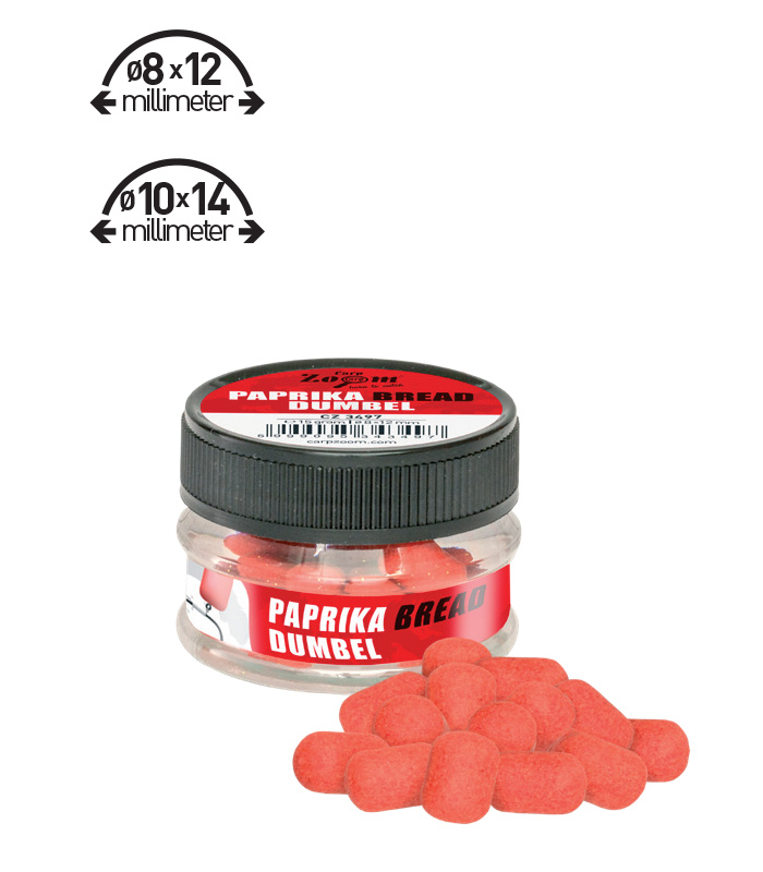DUMBEL CARP ZOOM PAPRIKA BREAD 15gr 10x14mm