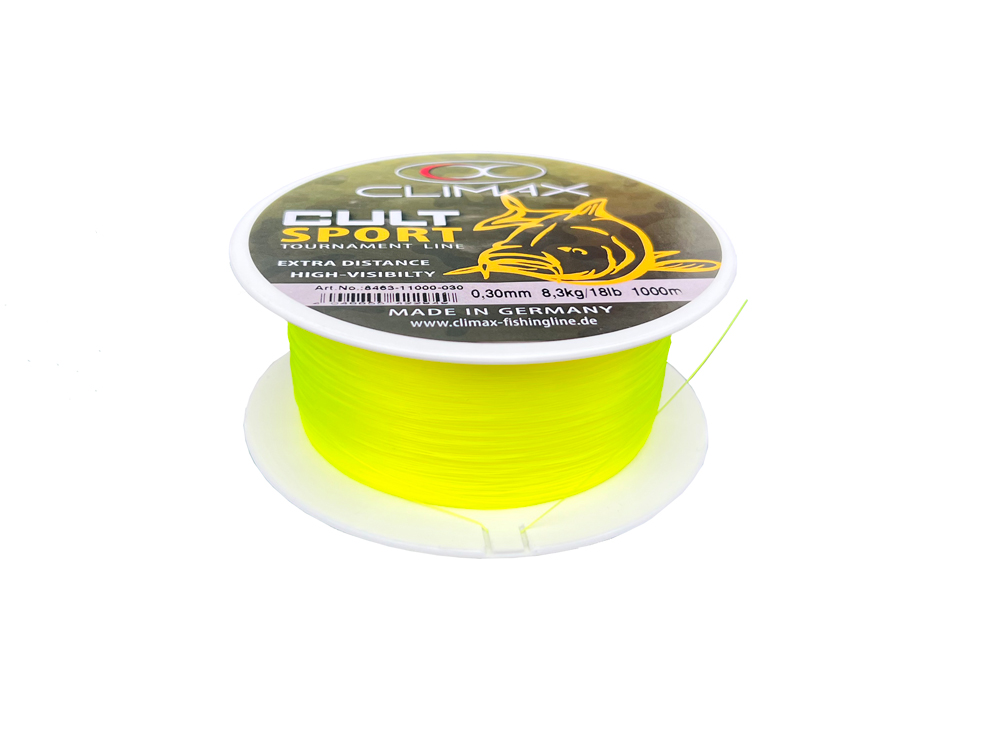 FIR CLIMAX CULT CARP SPORT MONO FLUO YELLOW 1000m 0.20mm