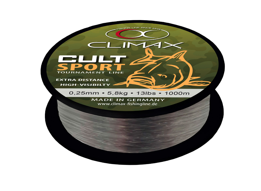 FIR CLIMAX CULT CARP SPORT MONO GREY 1000m 0.28mm