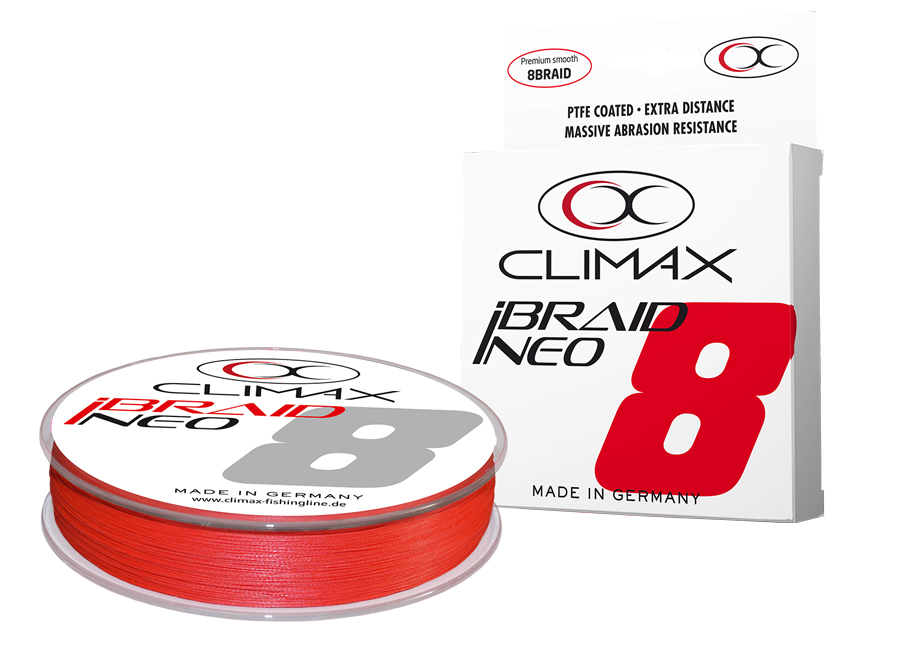 FIR CLIMAX iBRAID NEO X8 FLUO RED 135m 0.10mm 6.7kg