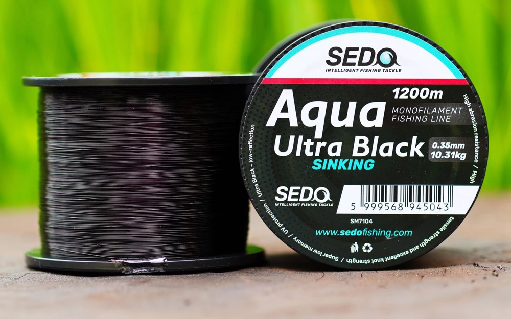 Fir Monofilament SEDO Aqua Ultra Black 1200m 0.35mm 10.31kg