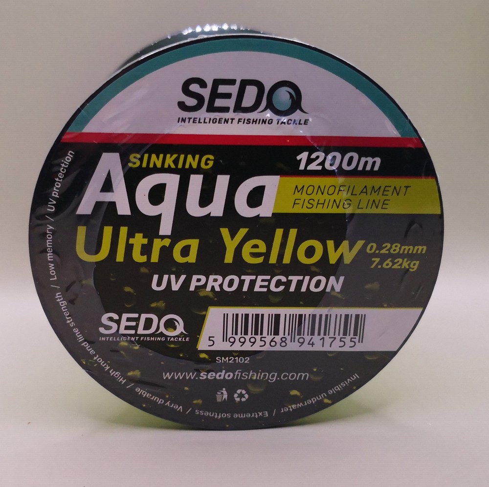 Fir Monofilament SEDO Aqua Ultra Yellow 1200m 0.25mm 6.45kg