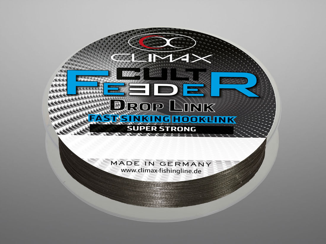 FIR TEXTIL CLIMAX CULT FAST SINKING FEEDER DROPLINK 10m 0.06mm 3.2kg Dark Grey