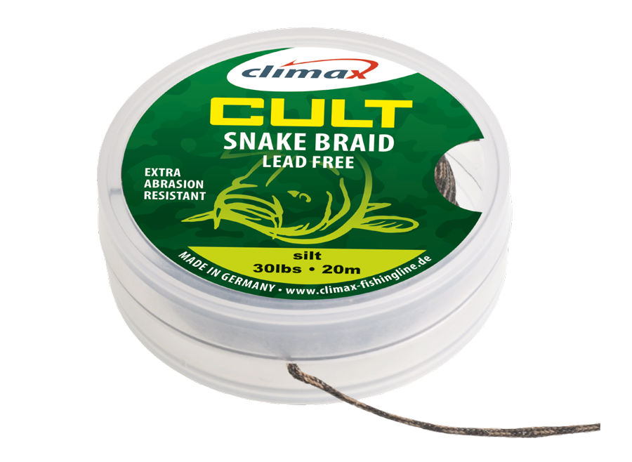 FIR TEXTIL CULT CRAP SNAKEBRAID LEADER 10m 40lb Dark Silt