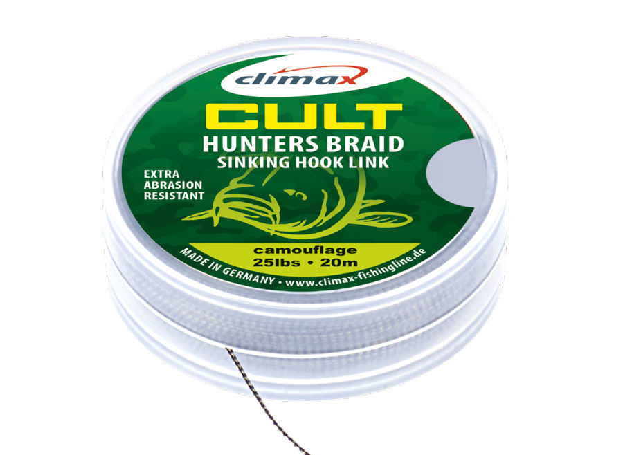 FIR TEXTIL CULT HUNTERSBRAID SINKING HOOKLINK 20m 45lb Weed Green