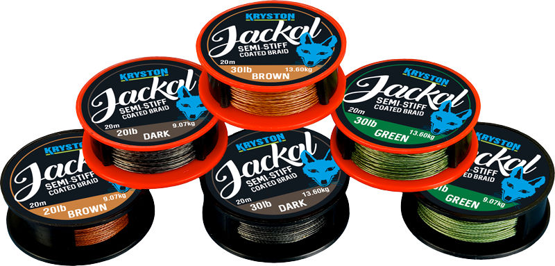 FIR TEXTIL JACKAL SEMI STIFF COATED 20m 30lb Dark Silt