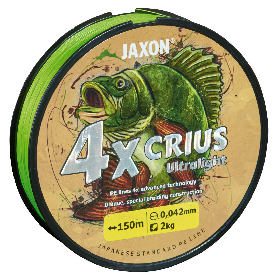 FIR TEXTIL JAXON CRIUS PE 4X ULTRALIGHT FLASH GREEN 150m 0.061mm 4kg