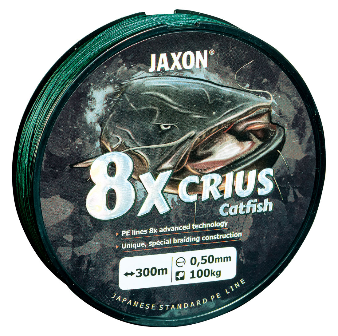 FIR TEXTIL JAXON CRIUS PE X8 CATFISH GREEN 300m 0.45mm 80kg