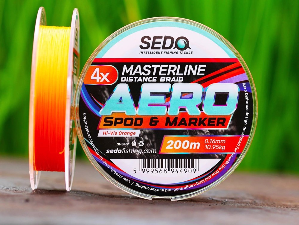 Fir Textil Sedo Masterline 4X Aero Distance Braid Spod&Marker Orange 200m/0.16mm/10.95kg