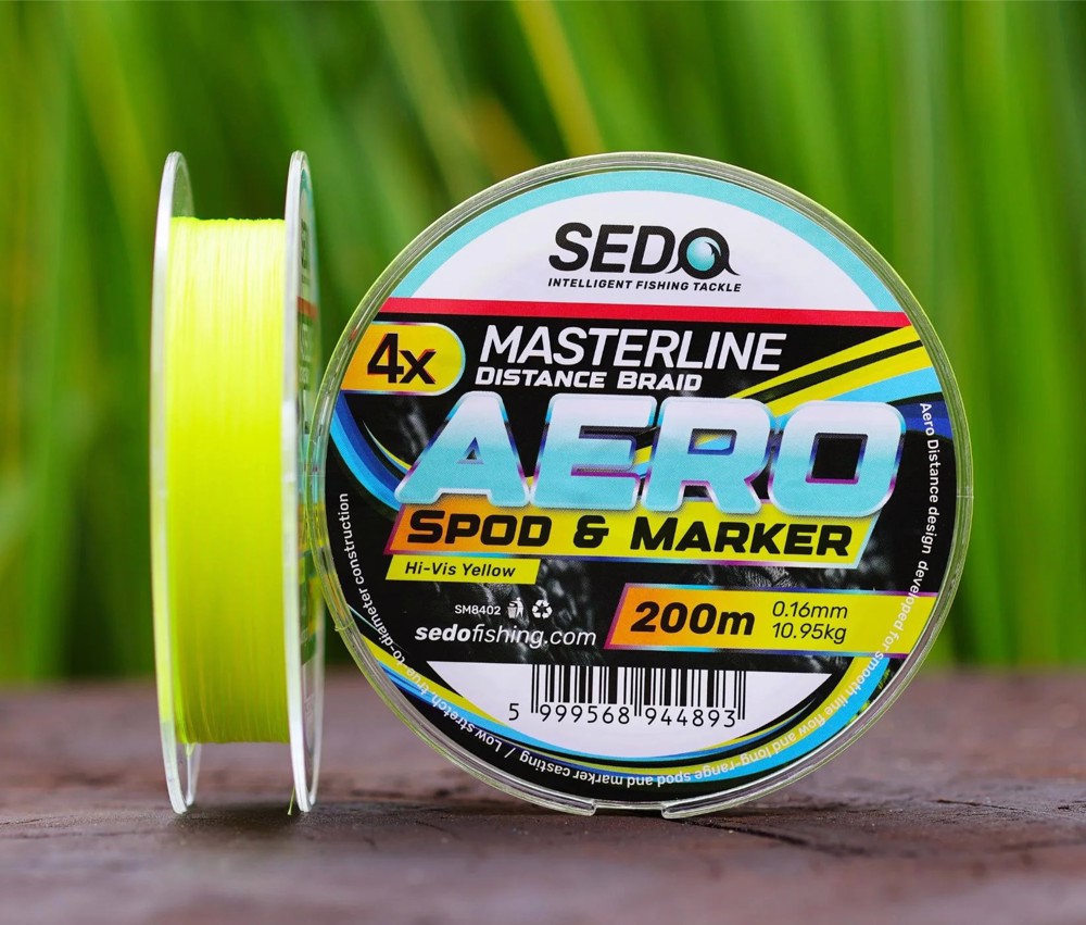 Fir Textil Sedo Masterline 4X Aero Distance Braid Spod&Marker Yellow 200m/0.16mm/10.95kg