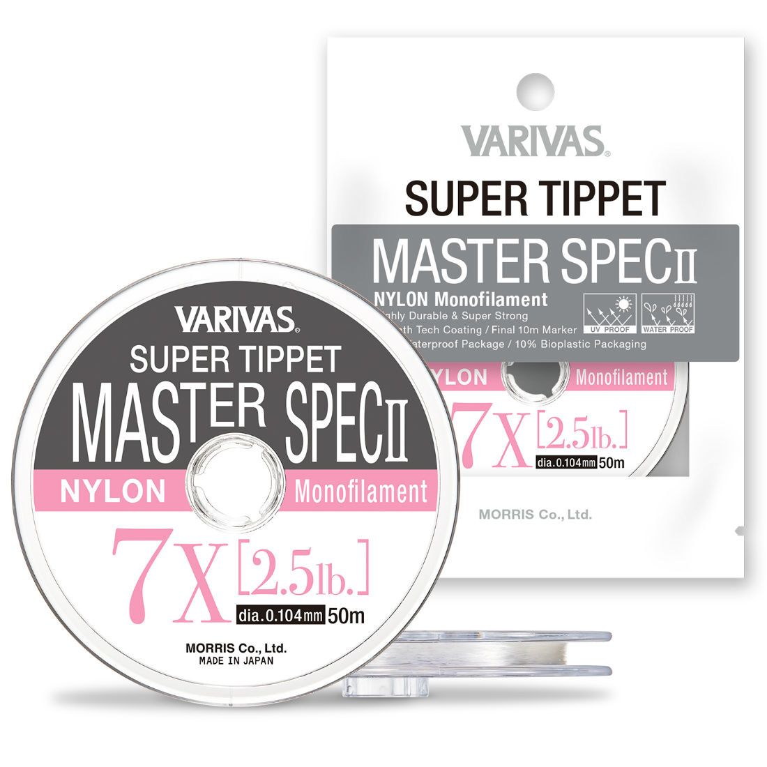 FIR VARIVAS SUPER TIPPET MASTER SPEC ll NYLON 7X 50m 0.104mm 2.5lb