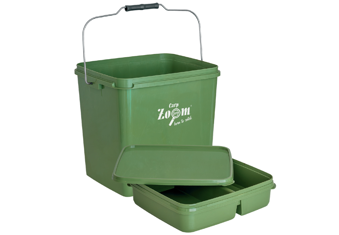 GALEATA CARP ZOOM BAIT BUCKET WHIT TRAY 15lt