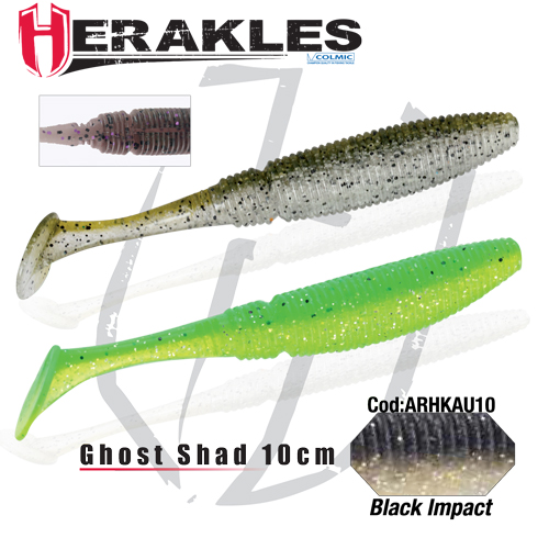 GHOST SHAD 10cm BLACK IMPACT