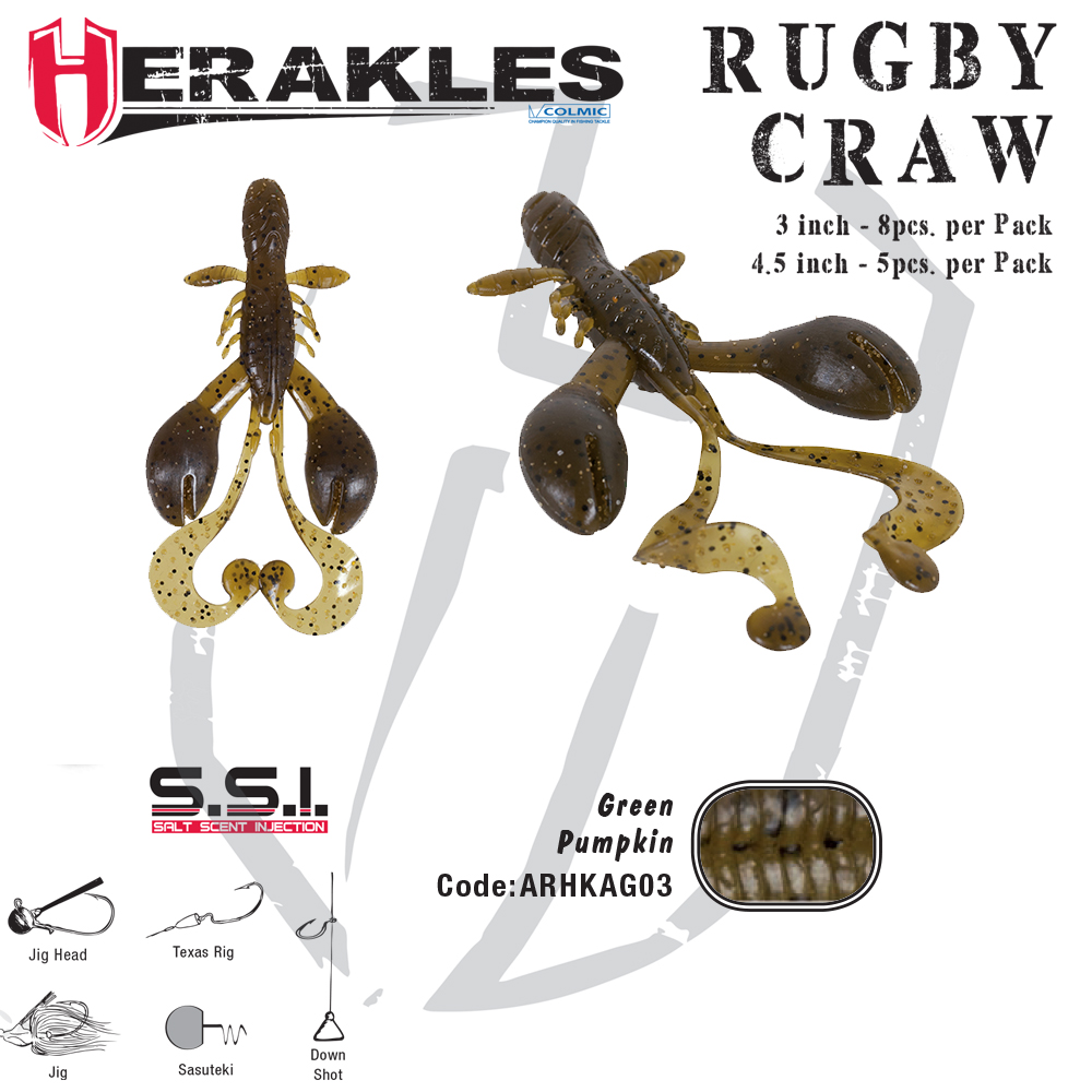 GRUB RUGBY CRAW 3 7.6cm GREEN PUMKIN