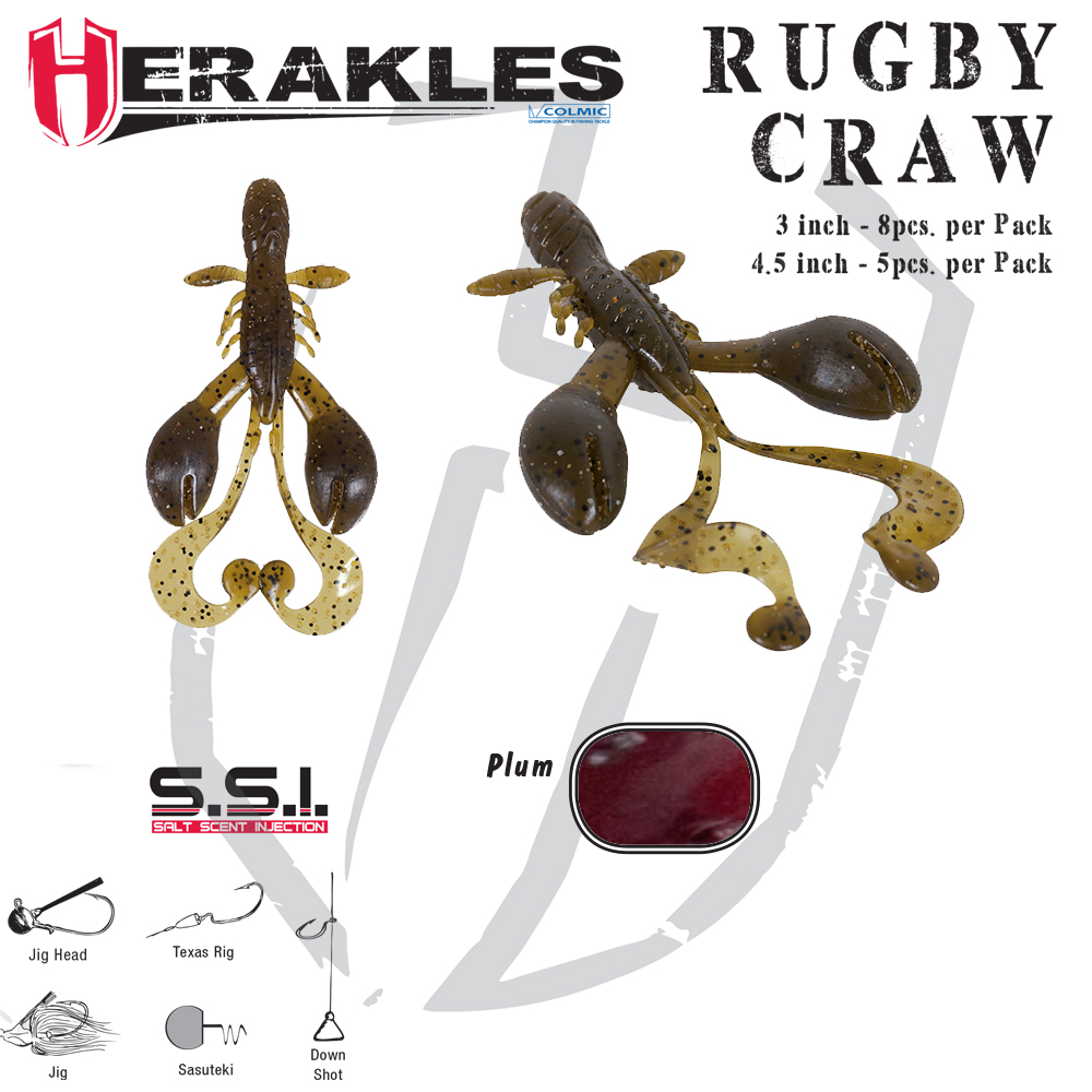 GRUB RUGBY CRAW 4.5 11.4cm PLUM
