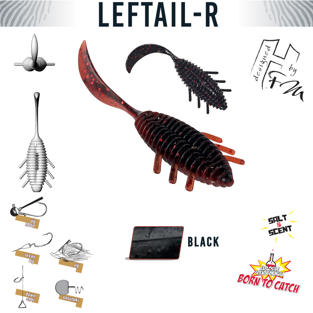 HERAKLES LEFTAIL-R 1.8 4.5cm Black