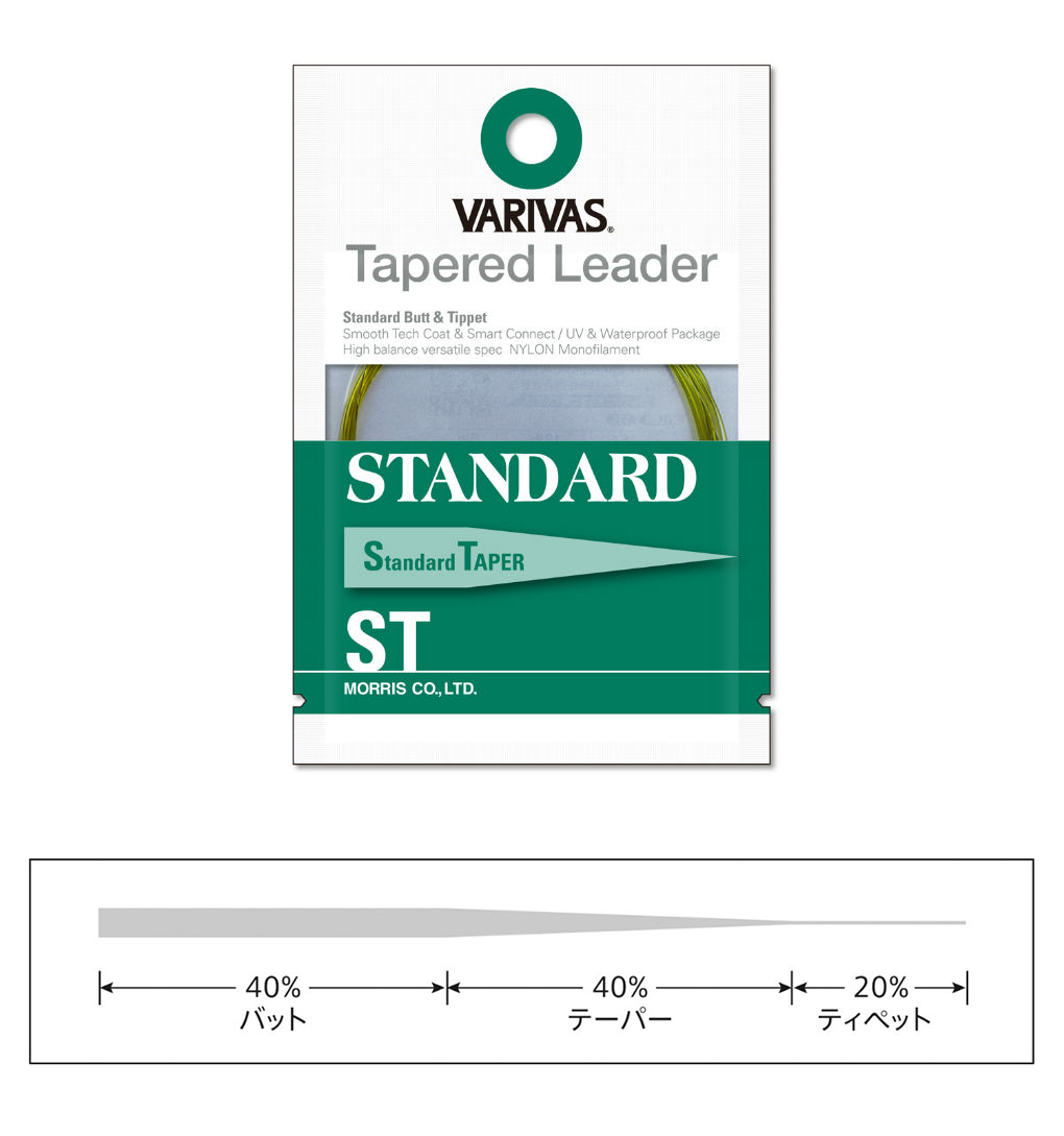 INAINTAS FLY TAPERED LEADER STANDARD ST 4X 9ft 0.165mm-0.51mm
