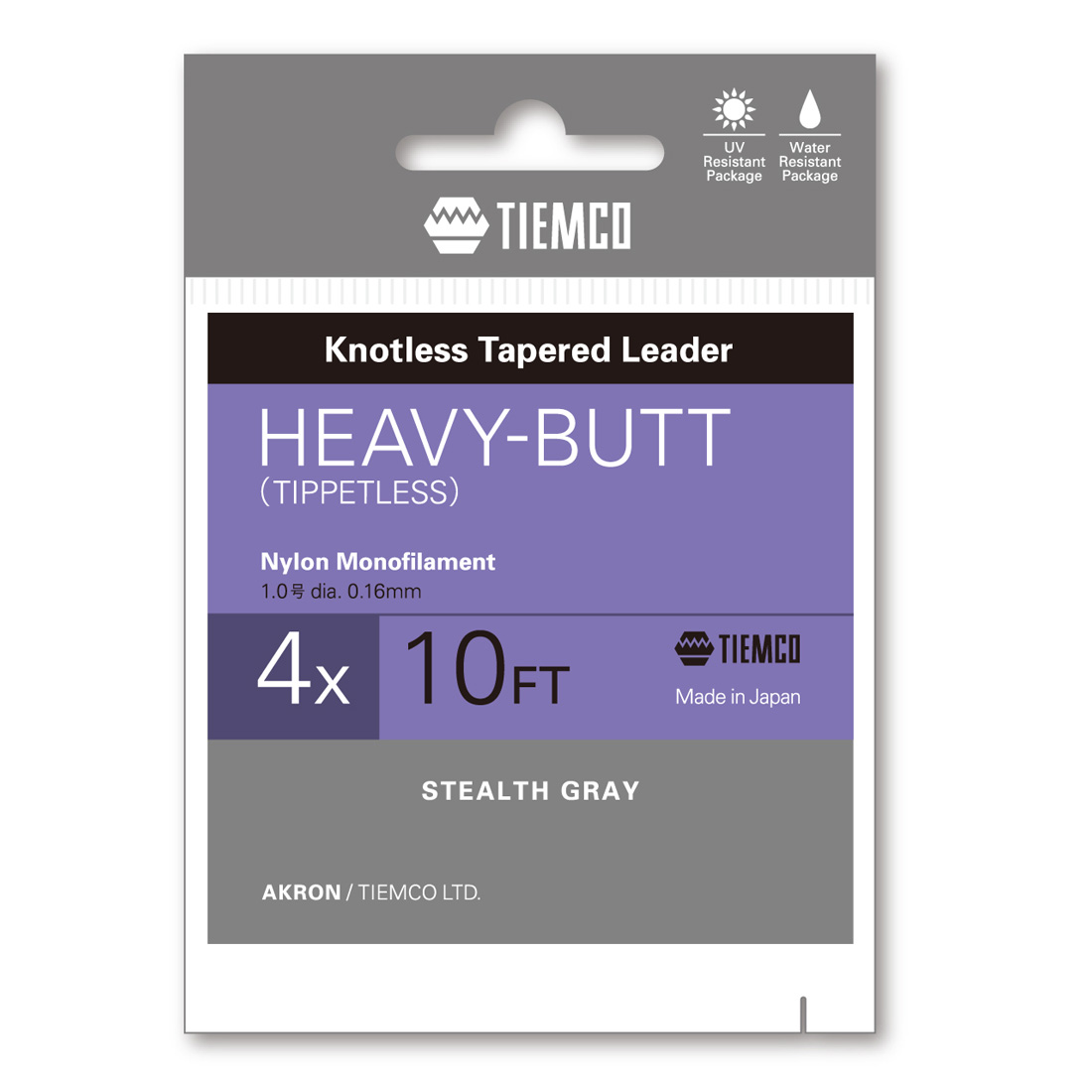 INAINTAS FLY TIEMCO HEAVY BUTT LEADER 10ft 4X