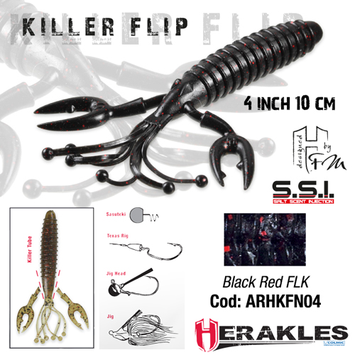 KILLER FLIP 4 10cm BLACK RED FLK
