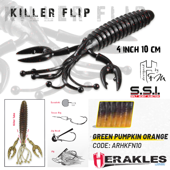 KILLER FLIP 4 10cm GREEN PUMPKIN ORANGE
