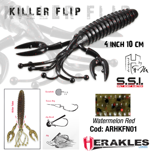 KILLER FLIP 4 10cm WATERMELON RED FLK