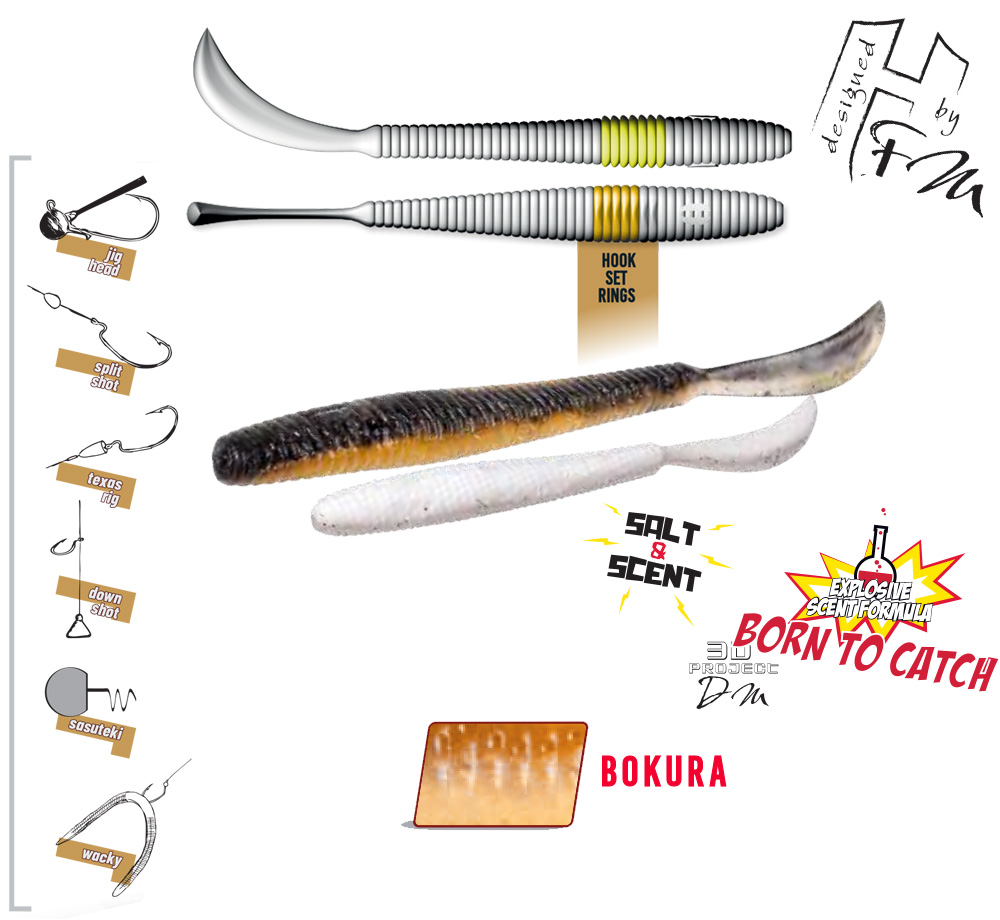 LEFTAIL WORM 3.4 8.6cm Bokura