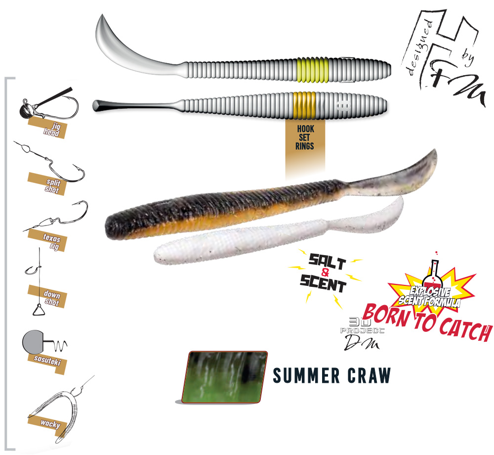LEFTAIL WORM 4.8 12cm Summer Kraw